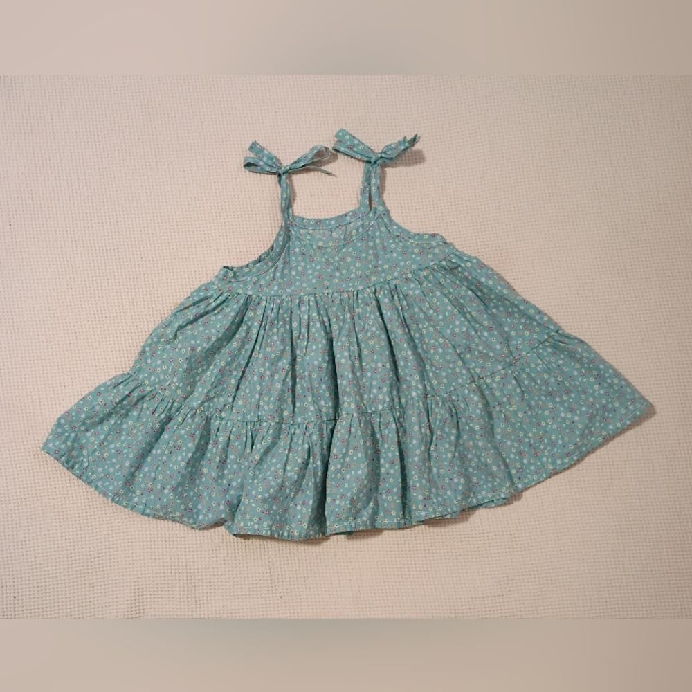 Figge Vintage Floral Cotton Prairie Dress 2/3Y EUC